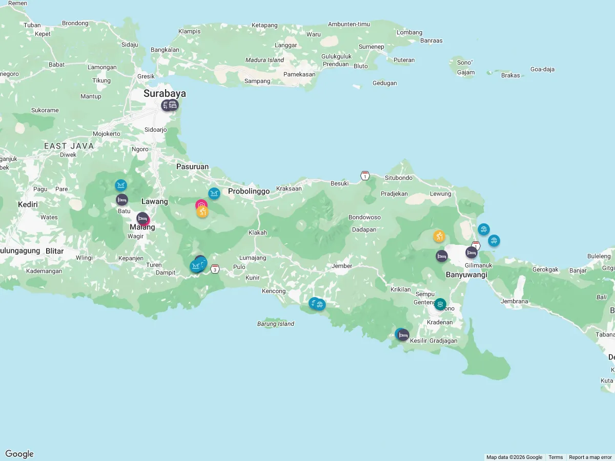 Java tourist map photos - Supernova-globetravels.org