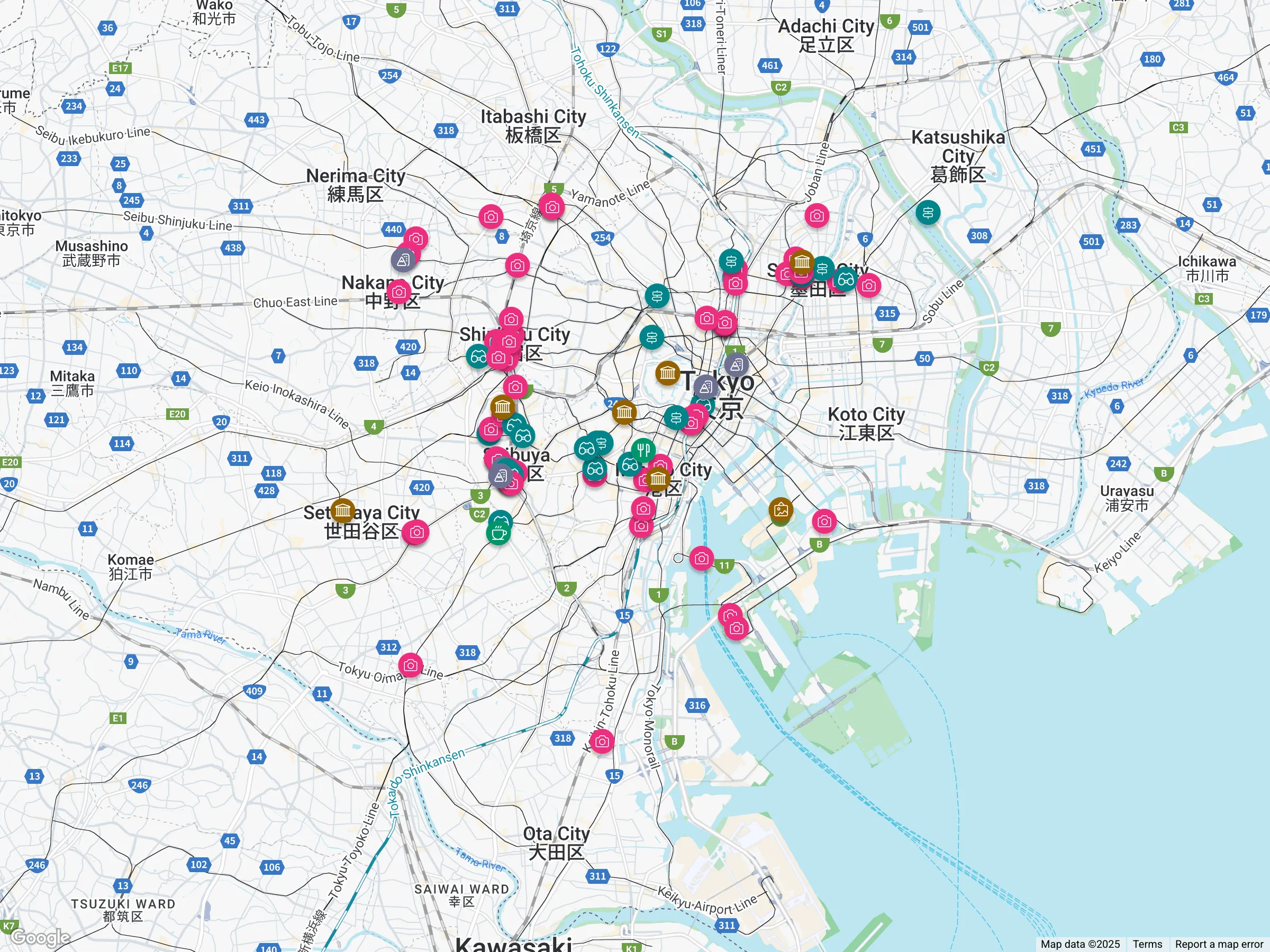 TOKYO 銭湯 MAP TOKYO 銭湯 MAP Tokyo - Figure-ground Vector Map | Boundless Maps